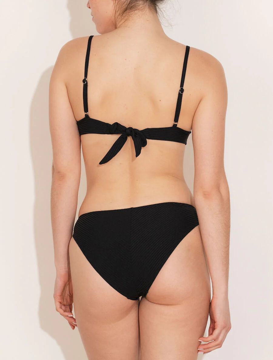Bikini Texturé à Anneaux - Noir - Inspee
