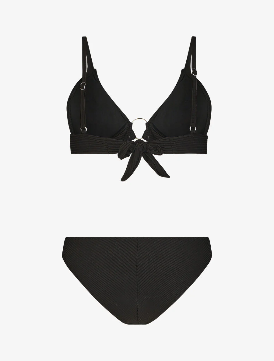Bikini Texturé à Anneaux - Noir - Inspee